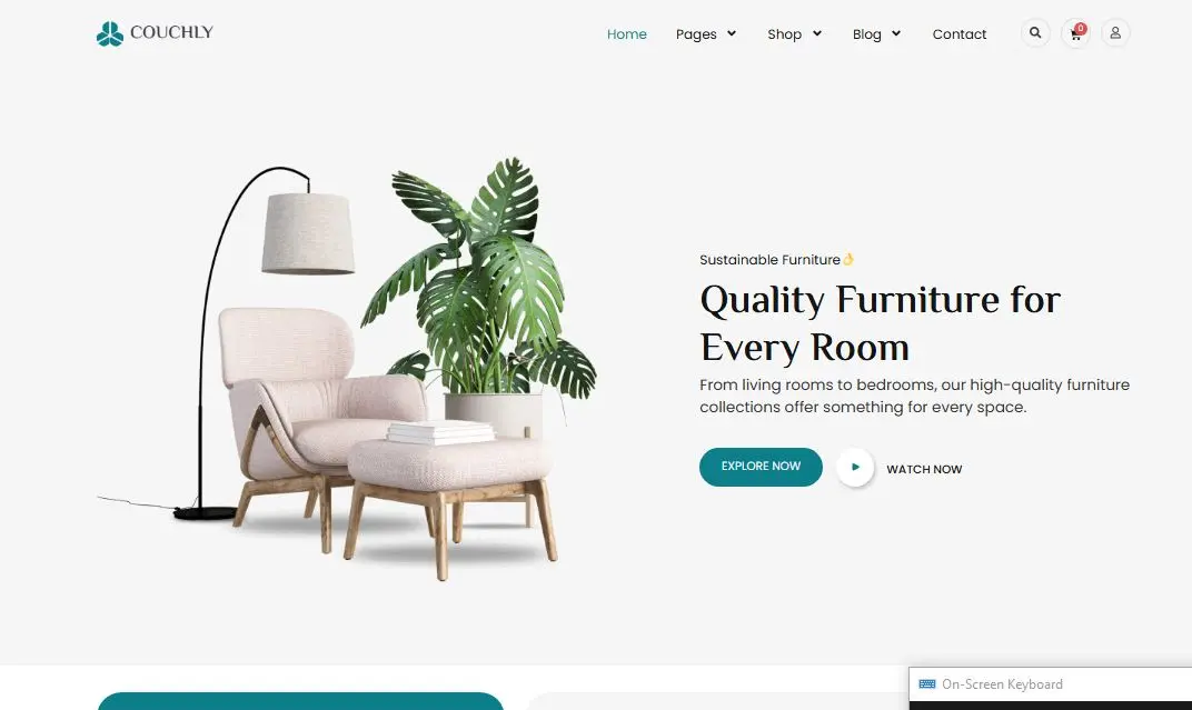 Furniture e-commerce website design project in Kenya