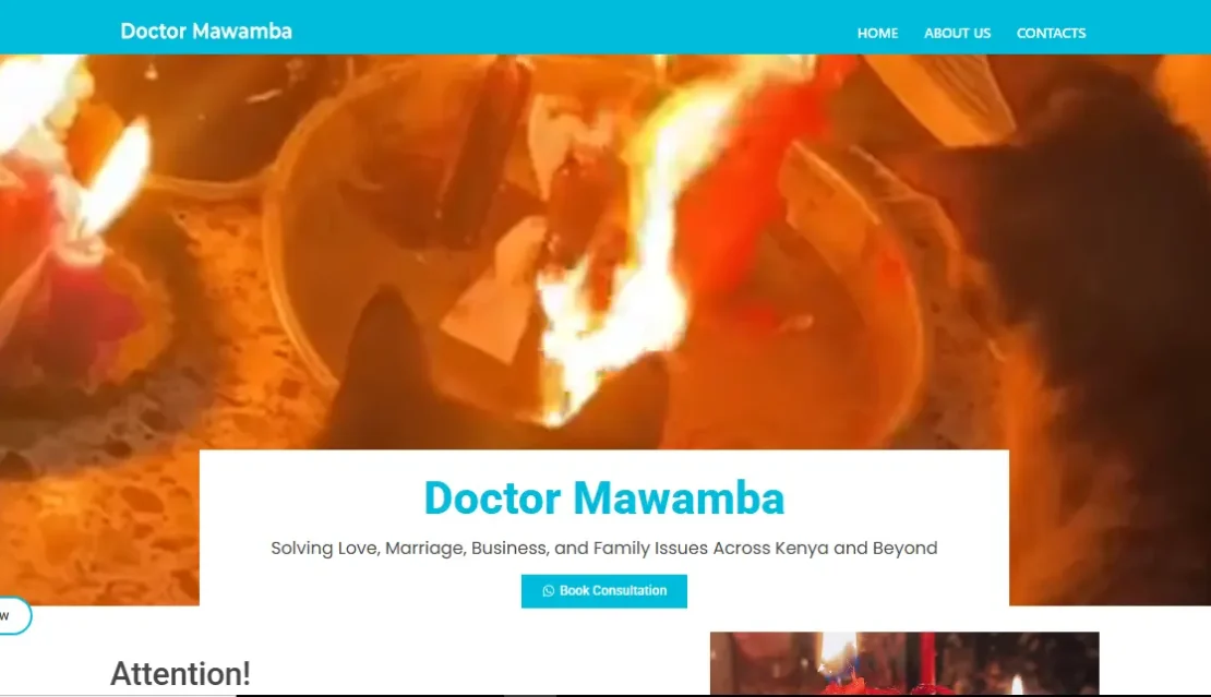 Healthcare Website Design Project Kenya