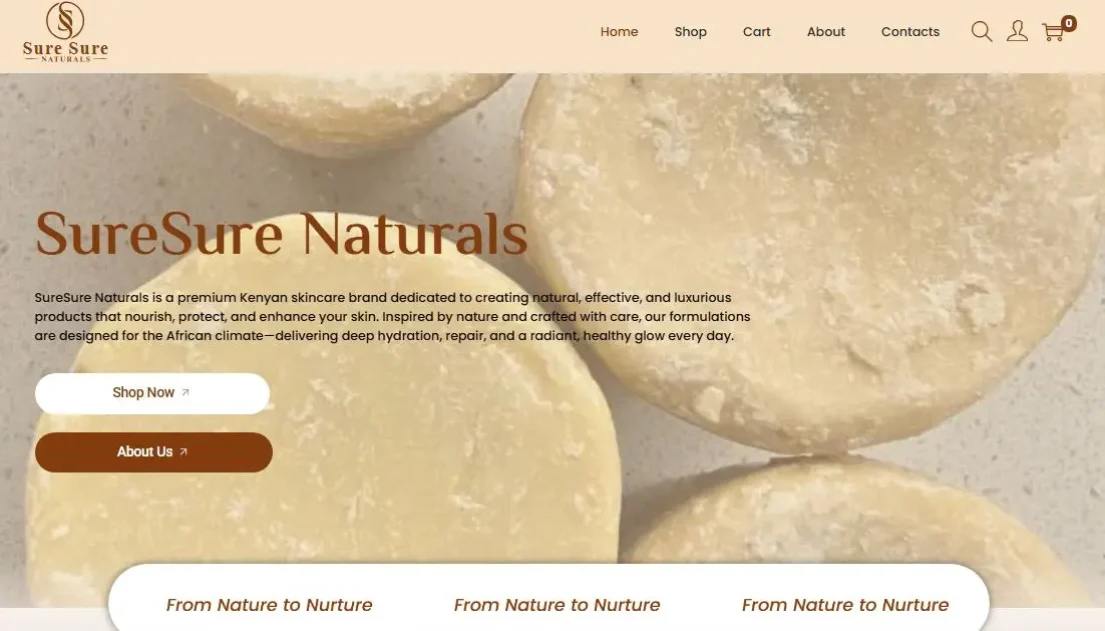 Beauty Website Design Kenya